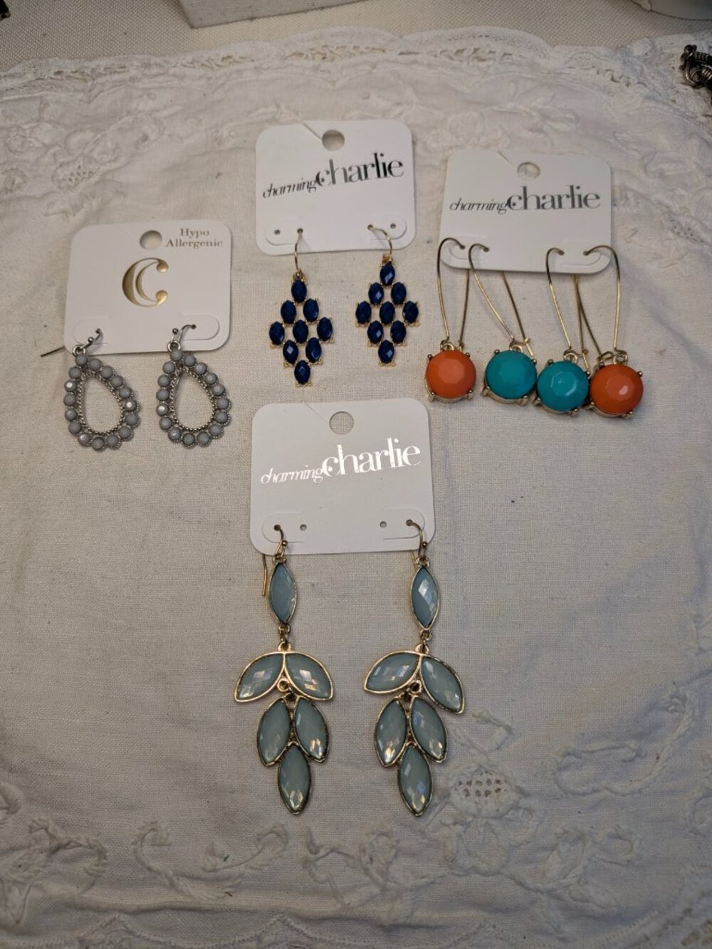 Lot of 5 Charming Charlie Dangle Earrings – New on Card